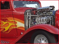 Hotrod with red flame job
